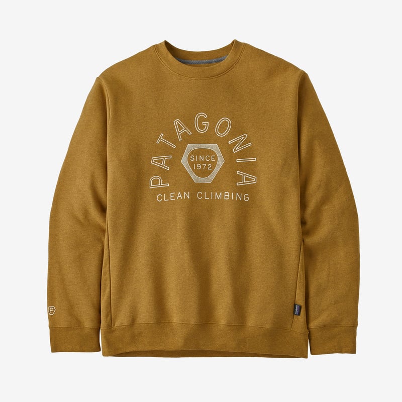 Patagonia Clean Climb Hex Uprisal Crew Sweatshirt - Cabin Gold
