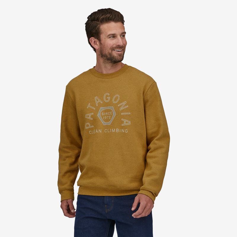 Patagonia Clean Climb Hex Uprisal Crew Sweatshirt - Cabin Gold