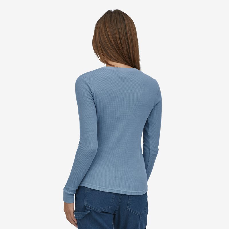 Patagonia Women's Work Waffle Crew - Light Plume Grey