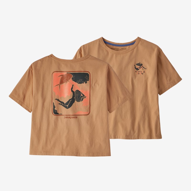 Patagonia Women's Defend Our Oceans Organic Easy-Cut Tee - Dark Camel