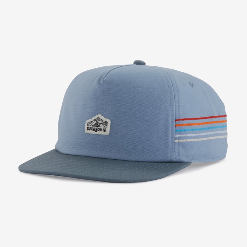 Patagonia Line Logo Ridge Stripe Funfarer Cap - Light Plume Grey