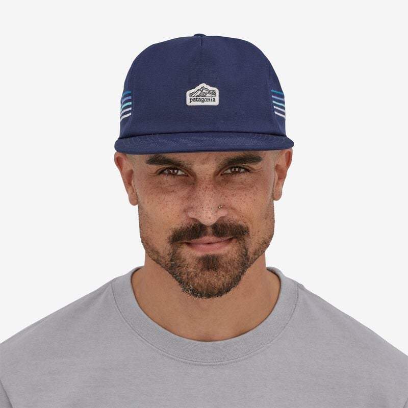 Patagonia Line Logo Ridge Stripe Funfarer Cap - Light Plume Grey