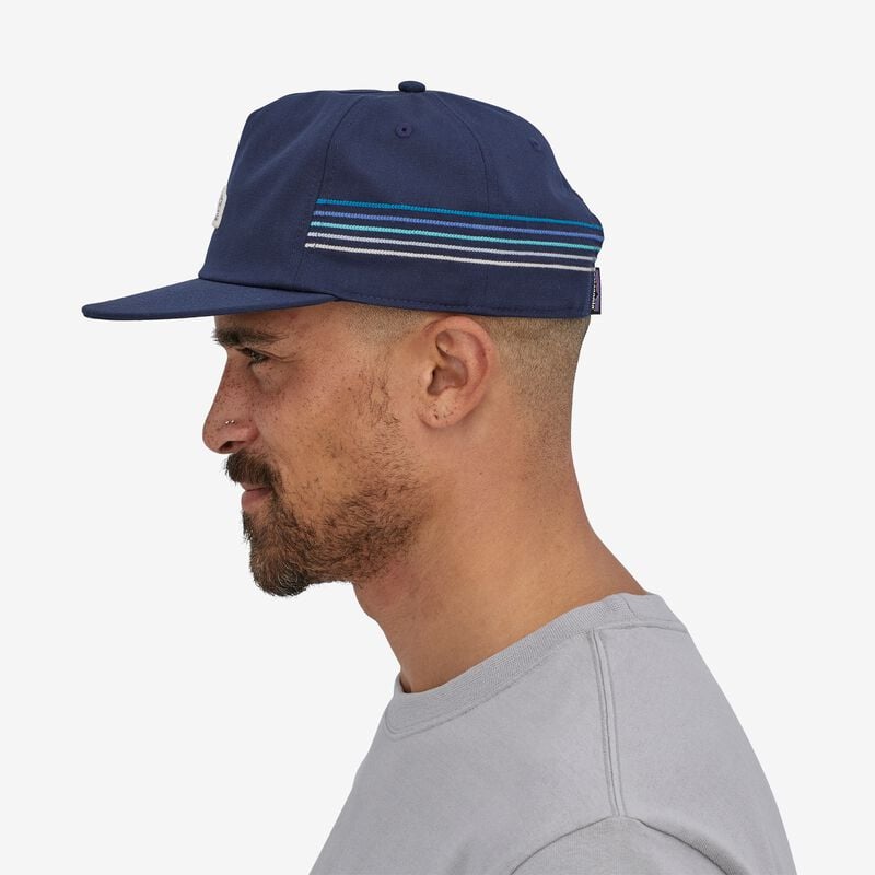 Patagonia Line Logo Ridge Stripe Funfarer Cap - Light Plume Grey