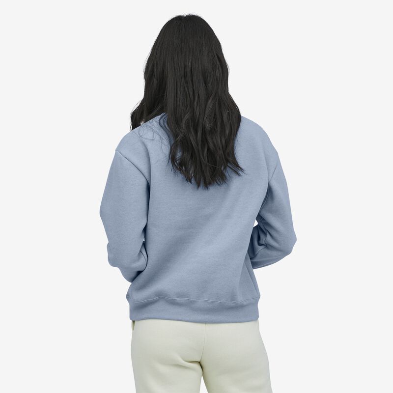 Patagonia Women's Ridge Rise Stripe Uprisal Crew Sweatshirt - Steam Blue