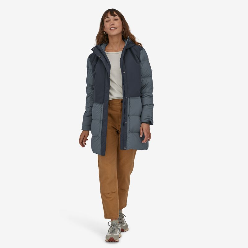 Patagonia Women's Silent Down Hybrid Parka - Plume Grey