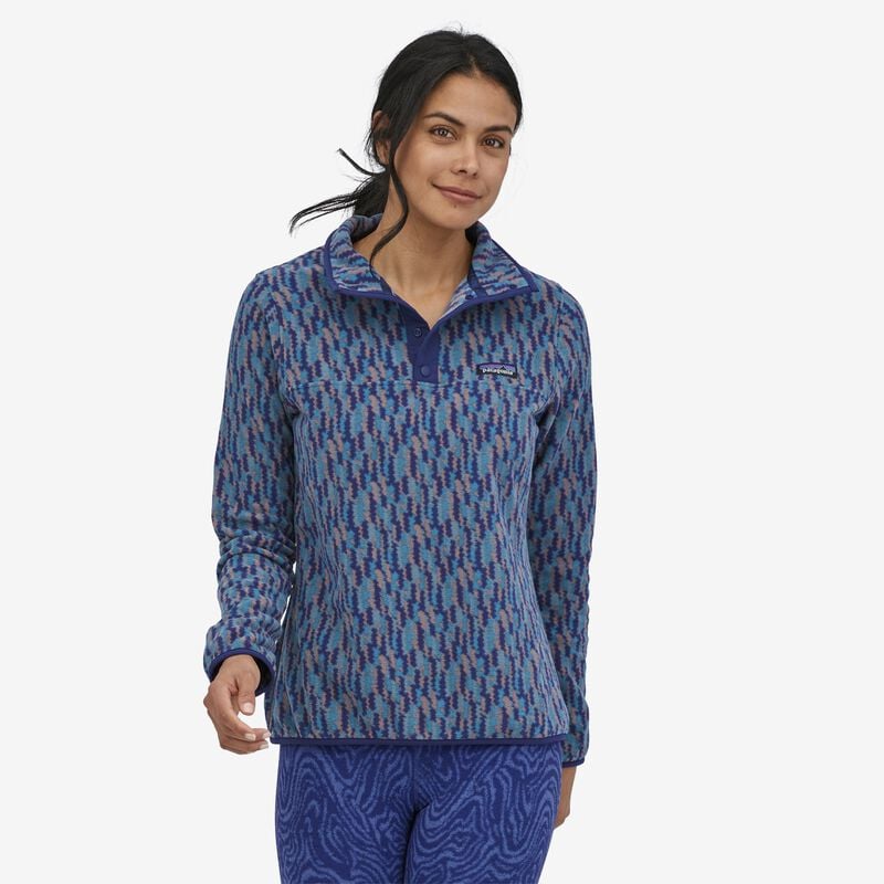 Patagonia Women's Micro D® Snap-T® Fleece Pullover - Climbing Trees Ikat: Sound Blue