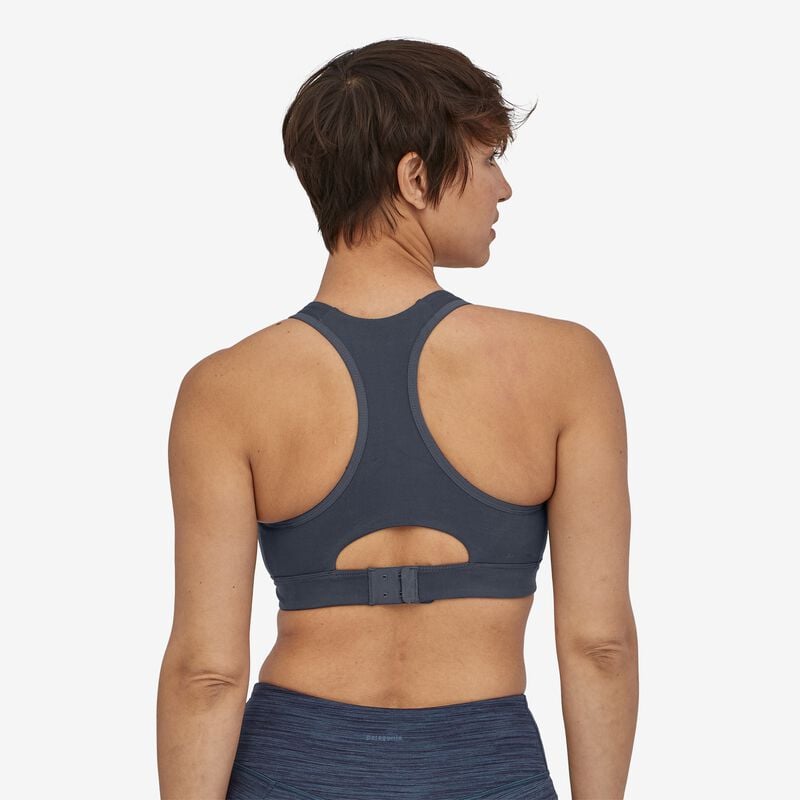 Patagonia Women's Wild Trails Sports Bra - Space Dye: Dolomite Blue