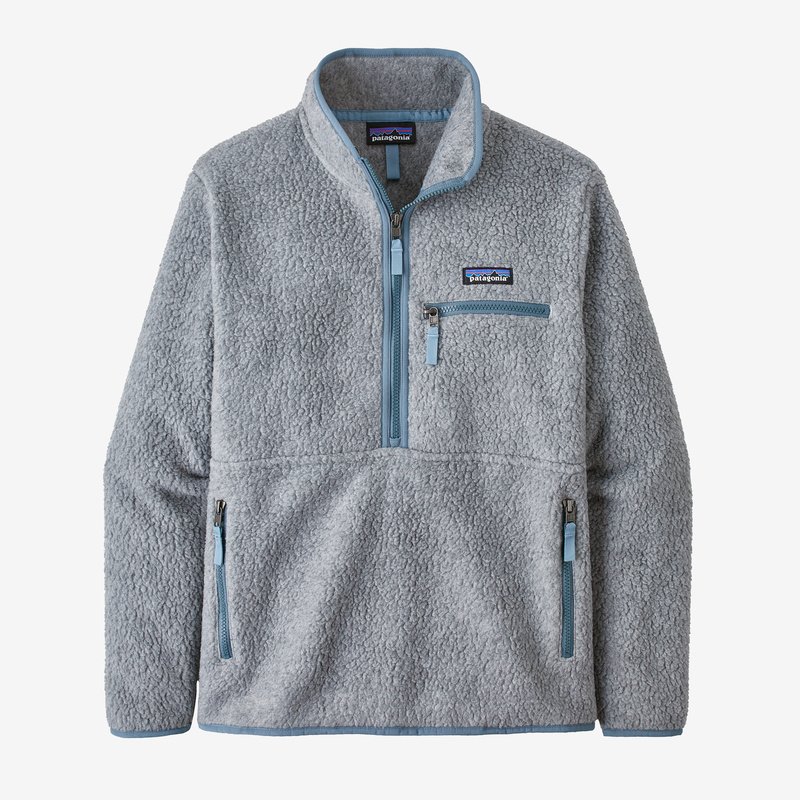 Patagonia Women's Retro Pile Fleece Marsupial - Salt Grey w/Light Plume Grey