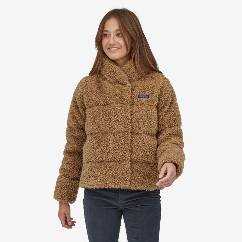 Patagonia Women's Recycled High-Pile Fleece Down Jacket - Bearfoot Tan