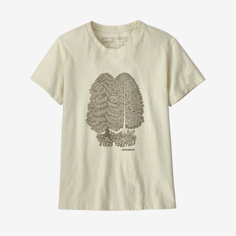 Patagonia Women's Wisdom Afoot Responsibili-Tee® - Stand Together: Birch White
