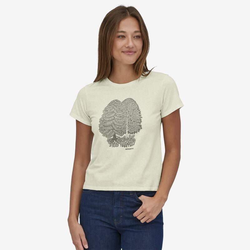 Patagonia Women's Wisdom Afoot Responsibili-Tee® - Stand Together: Birch White