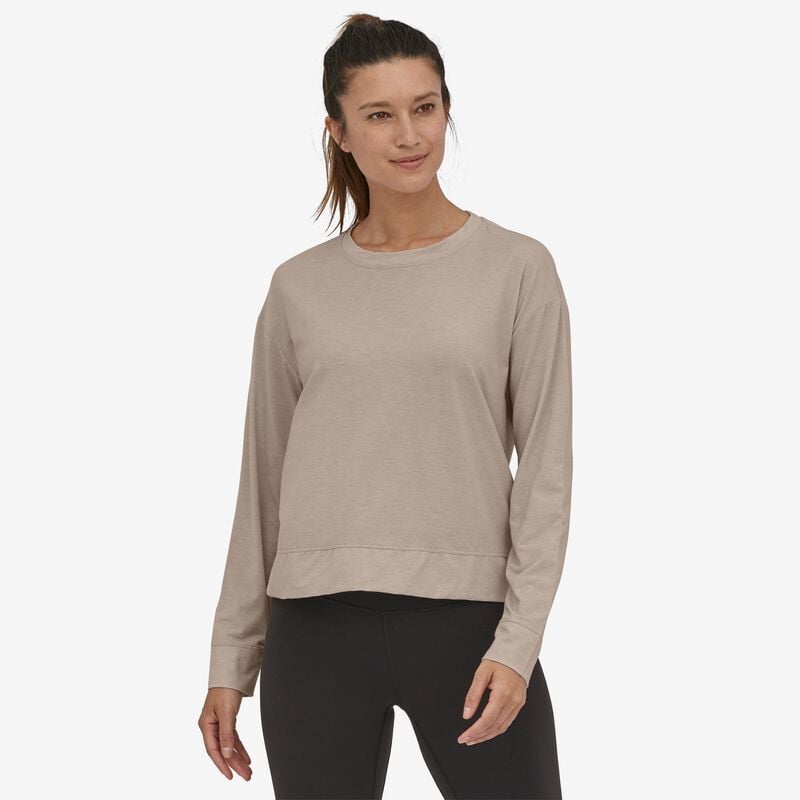 Patagonia Women's Long-Sleeved Glorya Twist Top - Shroom Taupe