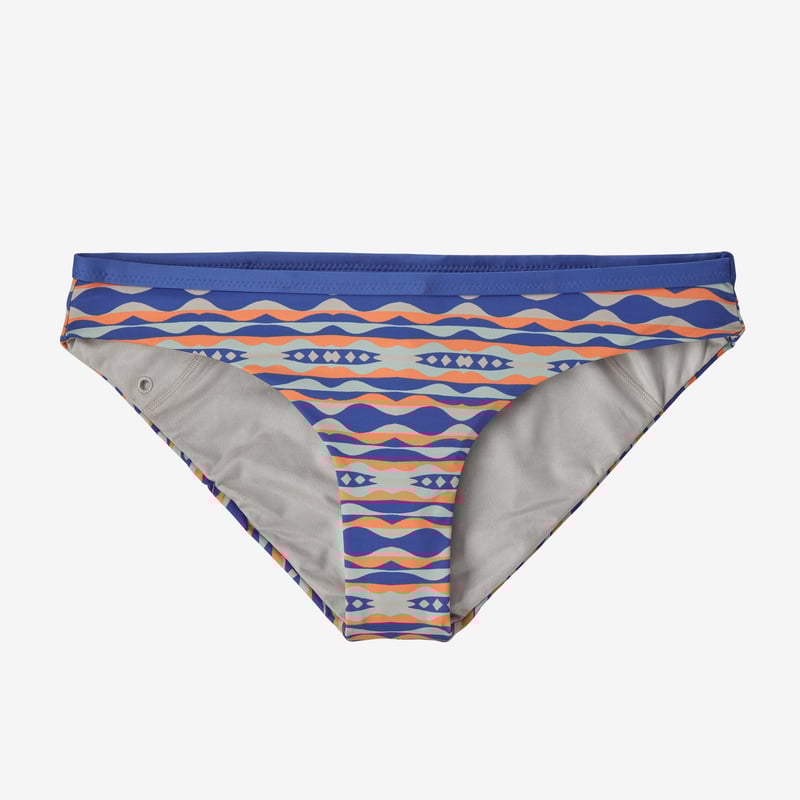 Patagonia Women's Nanogrip Bikini Bottoms - Coast Highway Small: Float Blue