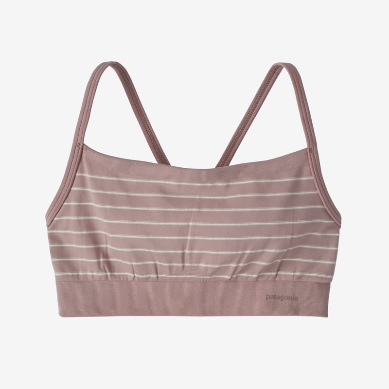 Patagonia Women's Active Mesh Bra - Sentinel Stripe Small: Stingray Mauve