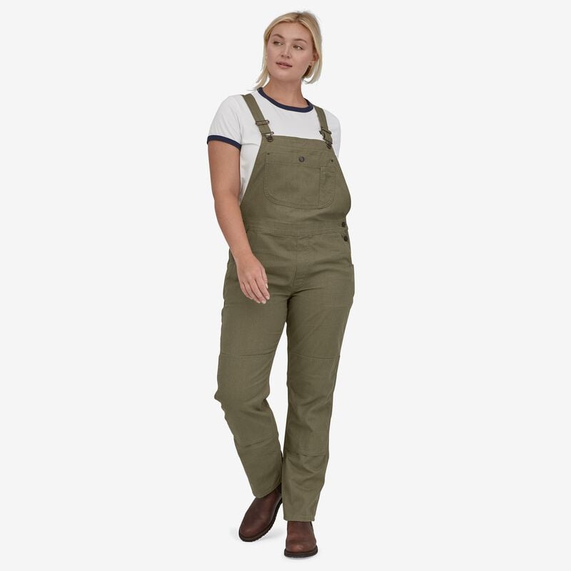 Patagonia Women's All Seasons Hemp Canvas Bib Overalls - Regular - Stone Blue