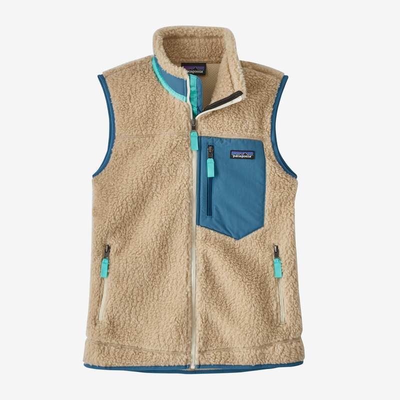 Patagonia Women's Classic Retro-X® Fleece Vest - Dark Natural w/Wavy Blue