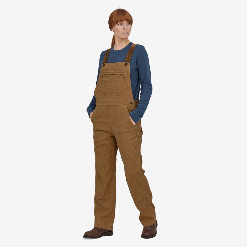 Patagonia Women's Iron Forge Hemp® Canvas Bib Overalls - Short - Coriander Brown