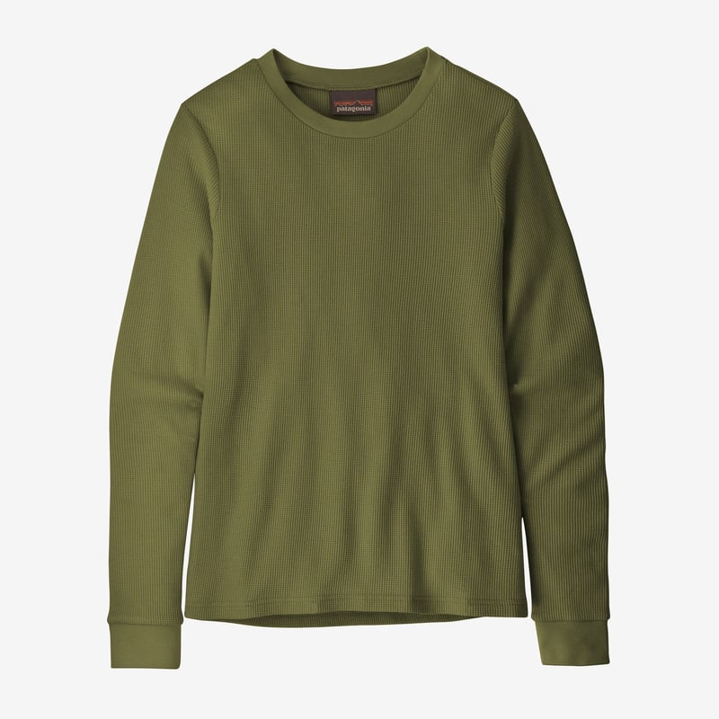 Patagonia Women's Work Waffle Crew - Wyoming Green