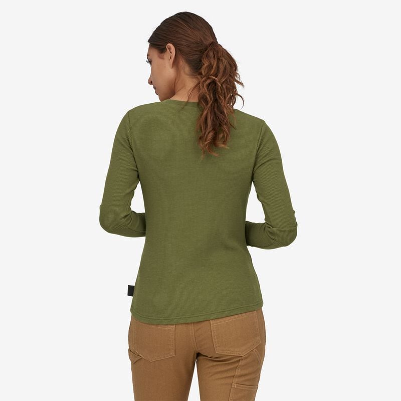 Patagonia Women's Work Waffle Crew - Wyoming Green