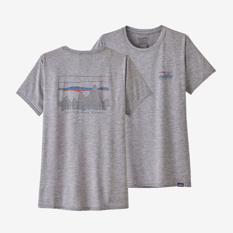 Patagonia Women's Capilene® Cool Daily Graphic Shirt - 73 Skyline: Feather Grey