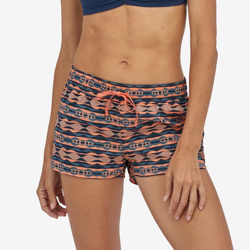 Patagonia Women's Stretch Planing Micro Shorts - 2" - Coast Highway: Tigerlily Orange