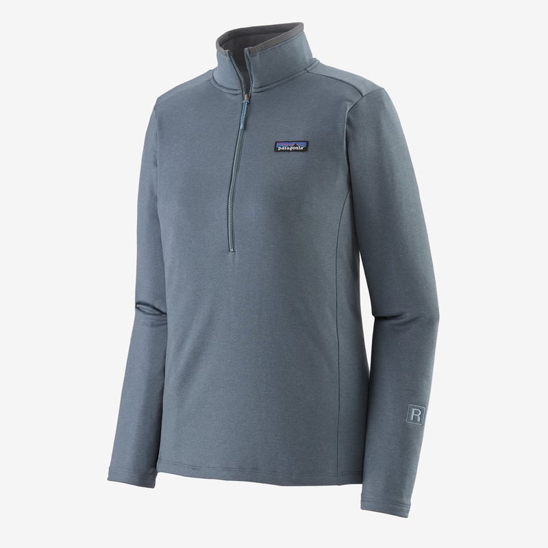 Patagonia Women's R1® Daily Zip-Neck - Plume Grey - Light Plume Grey X-Dye
