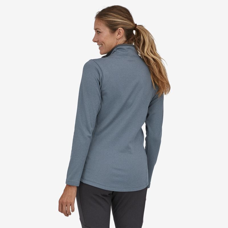 Patagonia Women's R1® Daily Zip-Neck - Plume Grey - Light Plume Grey X-Dye