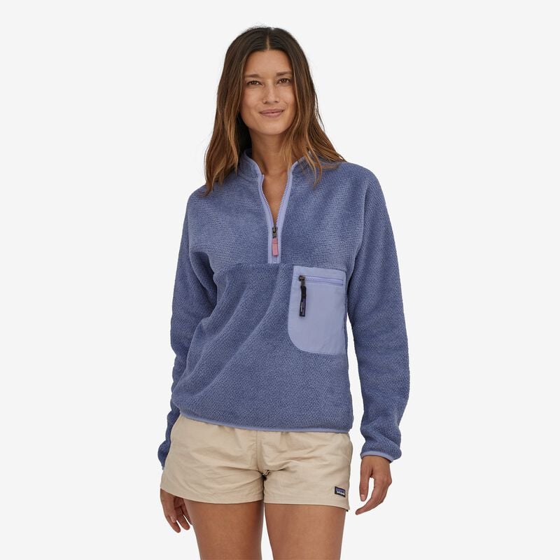 Patagonia Women's Re-Tool Fleece 1/2-Zip Pullover - Current Blue - Light Current Blue X-Dye