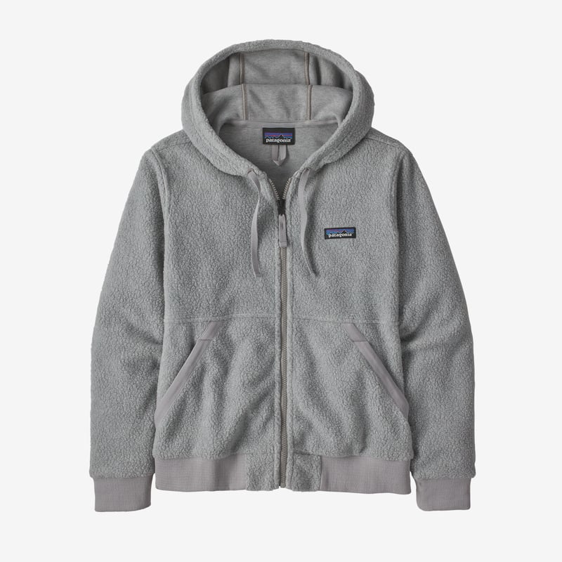 Patagonia Women's Shearling Fleece Hoody - Salt Grey