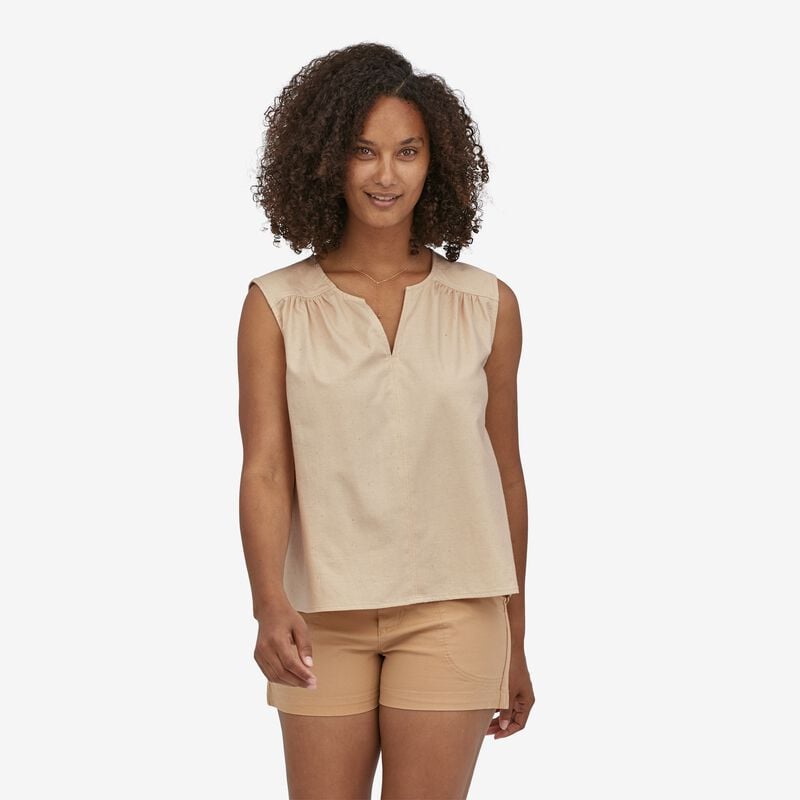 Patagonia Women's Organic Cotton Shirred Top - Undyed Natural
