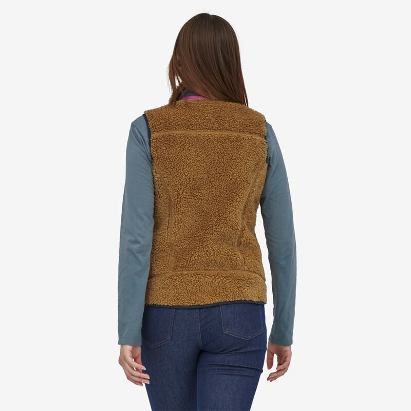Patagonia Women's Classic Retro-X® Fleece Vest - Nest Brown w/Pitch Blue
