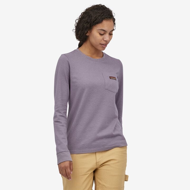 Patagonia Women's Long-Sleeved Work Pocket T-Shirt - Pitch Blue