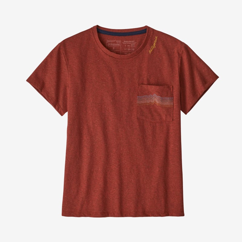 Patagonia Women’s Ridge Rise Stripe Pocket Responsibili-Tee® - Sisu Brown