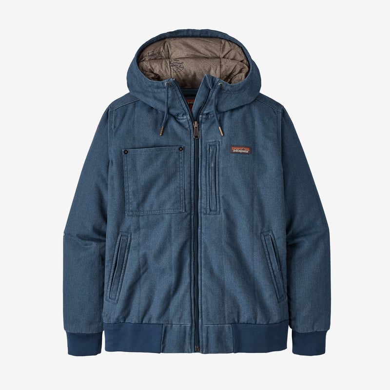Patagonia Women's All Seasons Hemp Canvas Bomber Hoody Jacket - Stone Blue