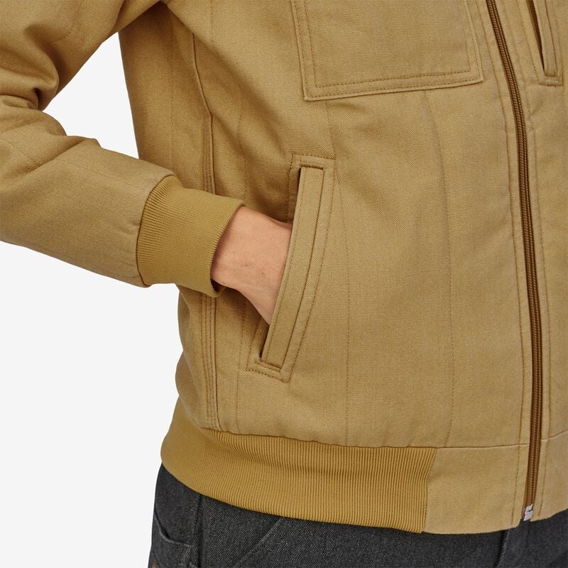 Patagonia Women's All Seasons Hemp Canvas Bomber Hoody Jacket - Stone Blue