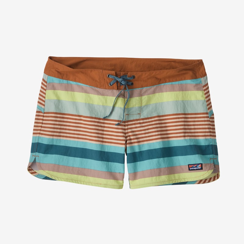 Patagonia Women's Wavefarer® Boardshorts - 5" - Fitz Stripe Small: Henna Brown