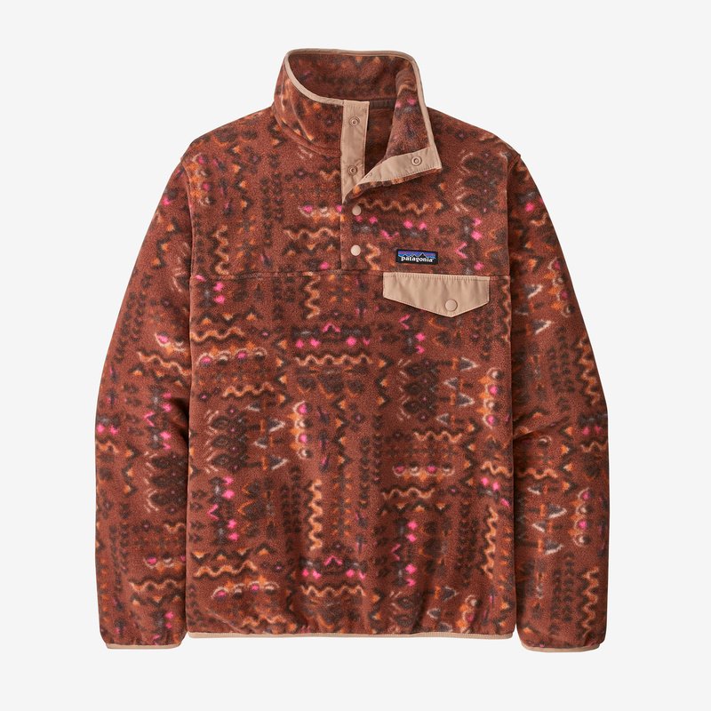 Patagonia Women's Lightweight Synchilla® Snap-T® Fleece Pullover - Wandering Woods: Sisu Brown