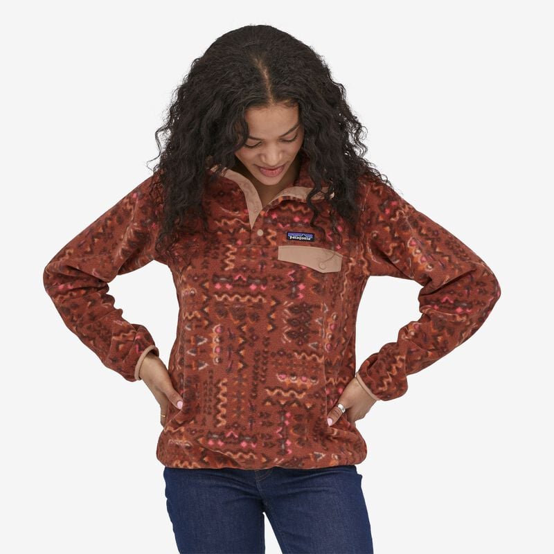Patagonia Women's Lightweight Synchilla® Snap-T® Fleece Pullover - Wandering Woods: Sisu Brown