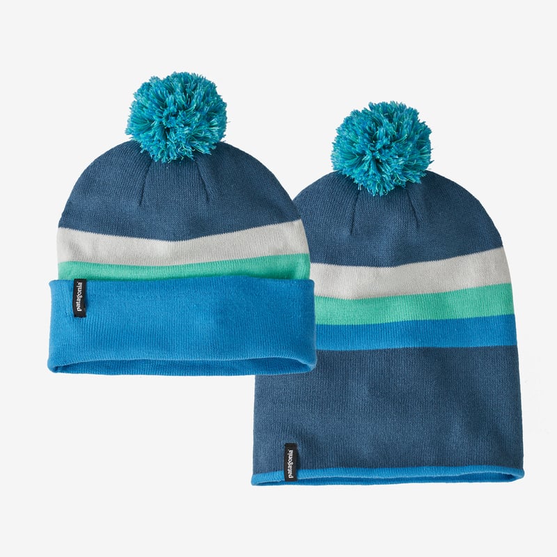 Patagonia Lightweight Powder Town Beanie - Sierra Sunset: Wavy Blue