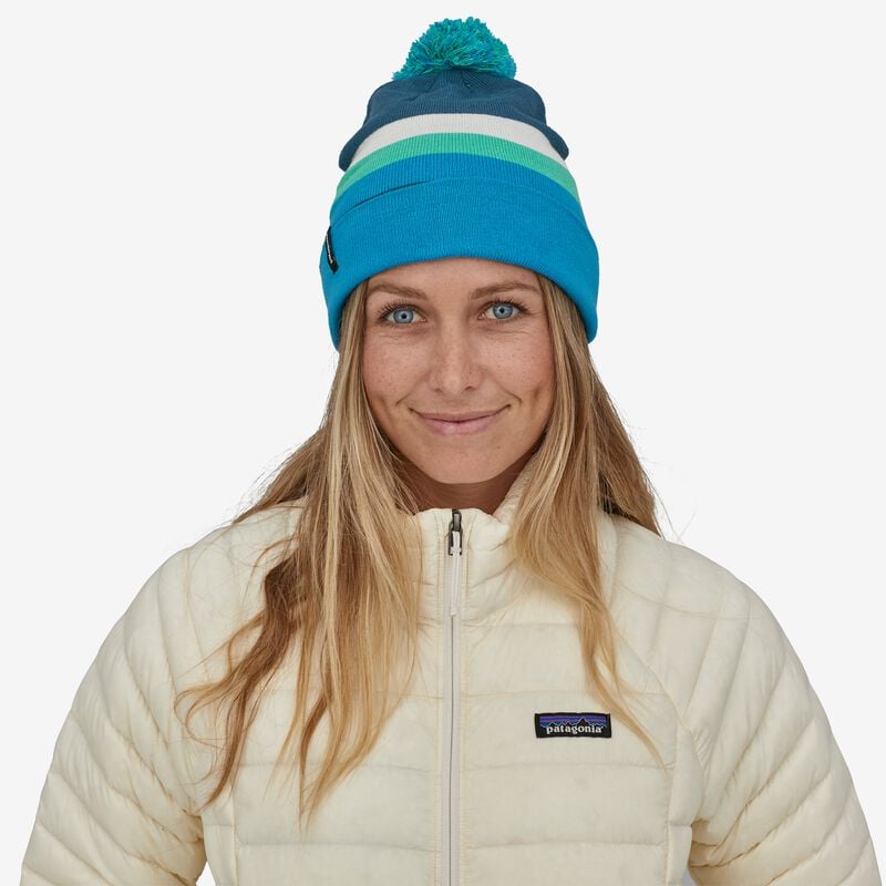 Patagonia Lightweight Powder Town Beanie - Sierra Sunset: Wavy Blue