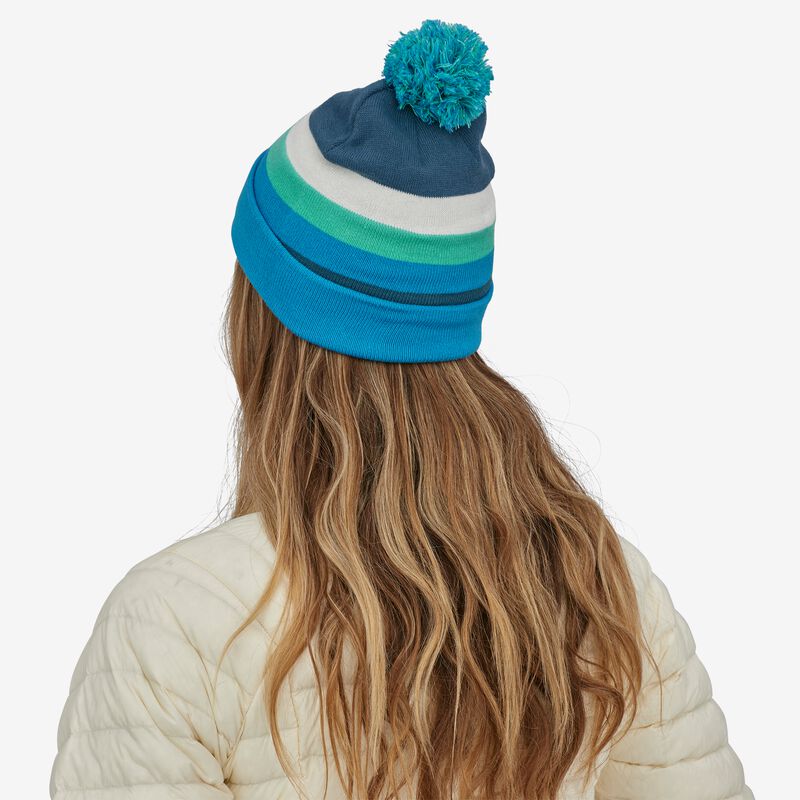 Patagonia Lightweight Powder Town Beanie - Sierra Sunset: Wavy Blue