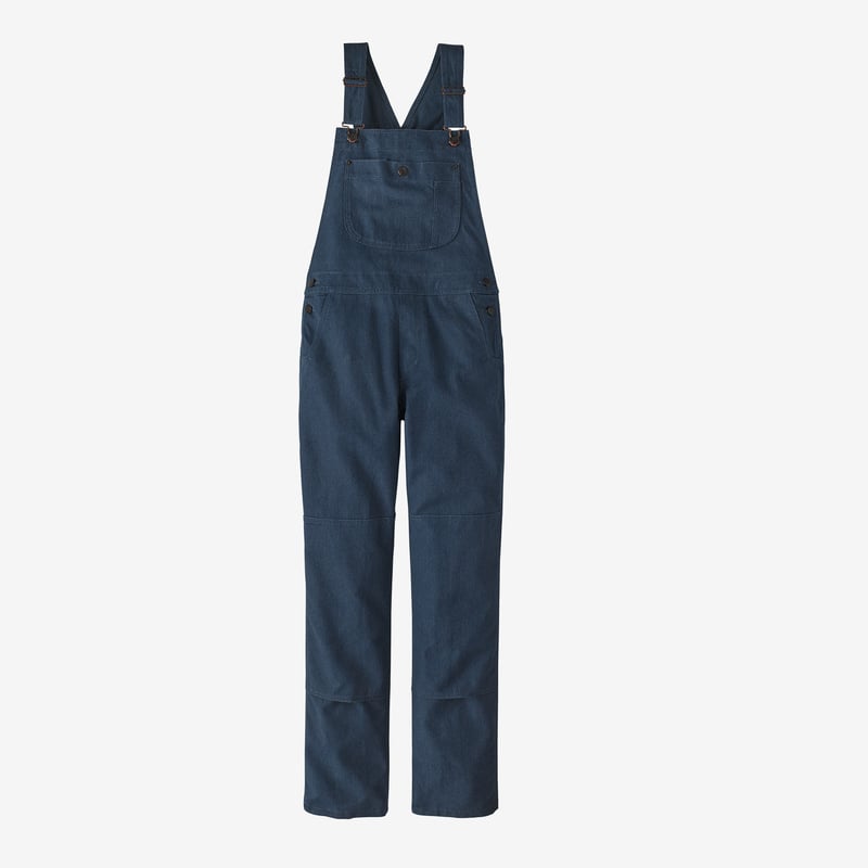 Patagonia Women's All Seasons Hemp Canvas Bib Overalls - Short - Stone Blue