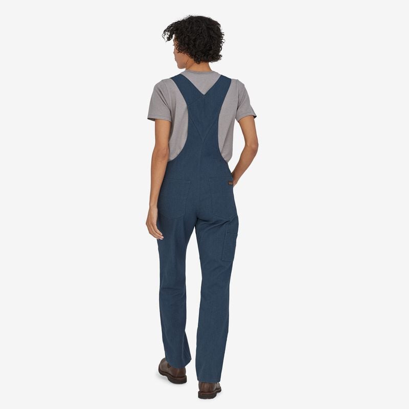 Patagonia Women's All Seasons Hemp Canvas Bib Overalls - Short - Stone Blue