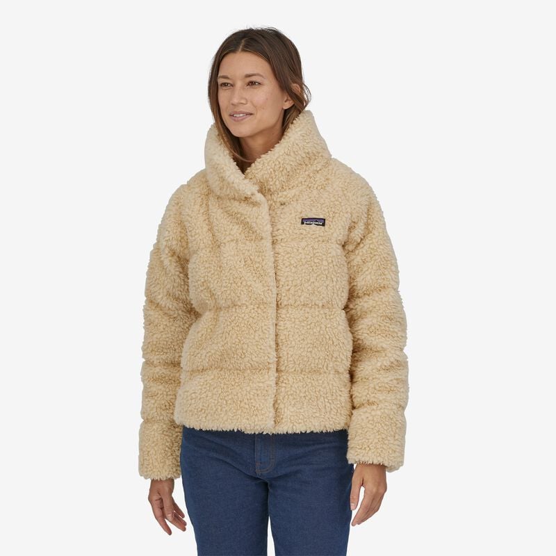 Patagonia Women's Recycled High-Pile Fleece Down Jacket - Oyster White