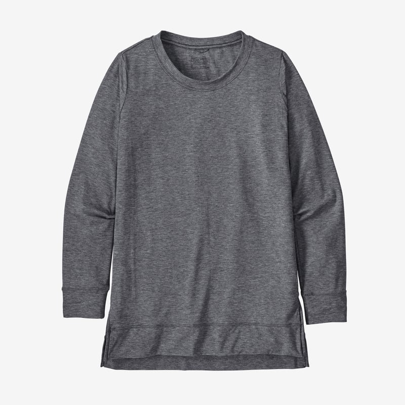 Patagonia Women's Long-Sleeved Glorya Side-Slit Top - Ink Black
