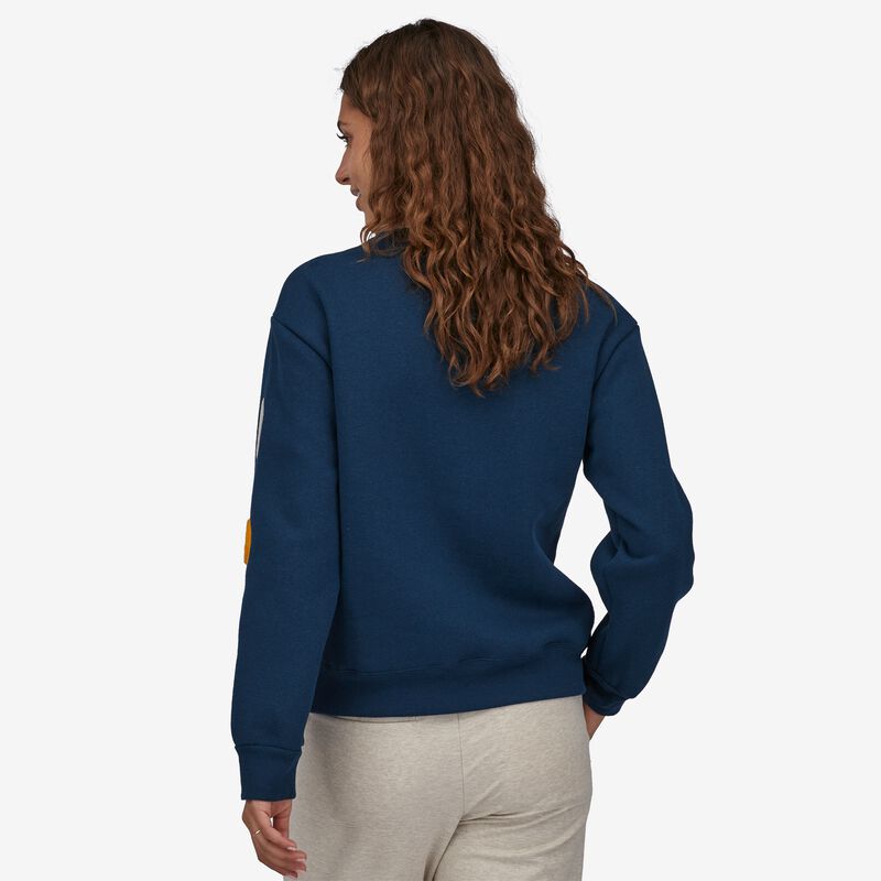 Patagonia Women's Clean Climb Badges Uprisal Crew Sweatshirt - Cabin Gold