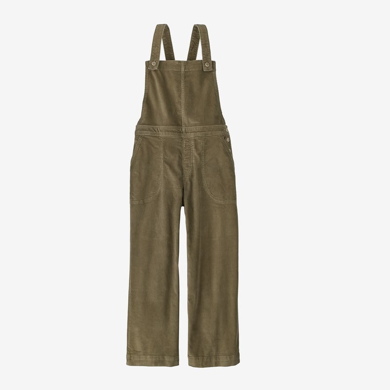Patagonia Women's Stand Up® Cropped Corduroy Overalls - Sage Khaki