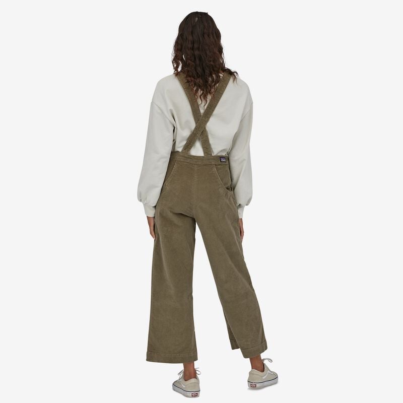 Patagonia Women's Stand Up® Cropped Corduroy Overalls - Sage Khaki