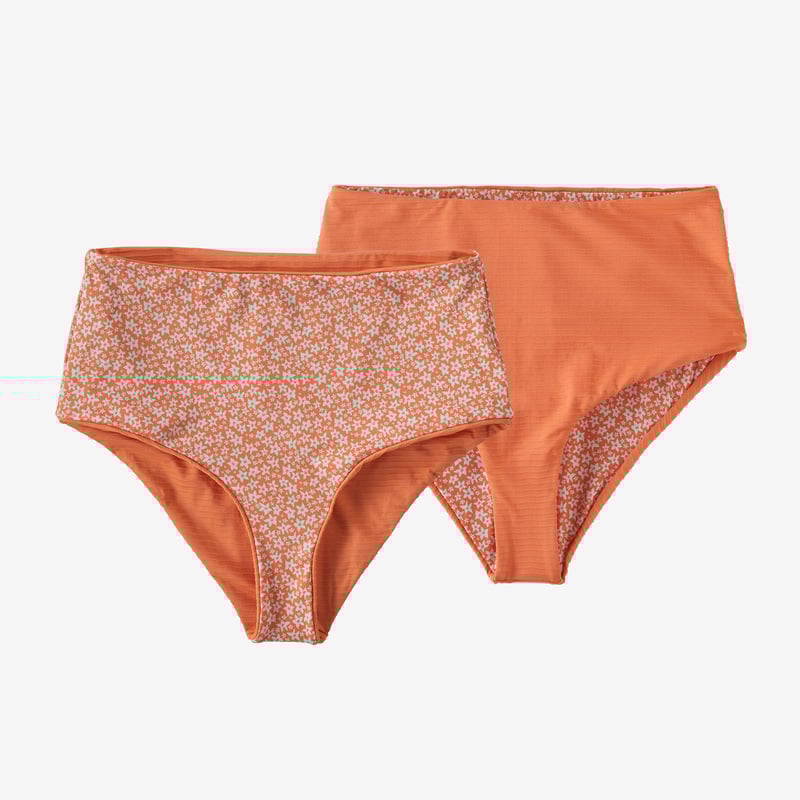 Patagonia Women's Sunrise Slider Bikini Bottoms - Ripple: Tigerlily Orange