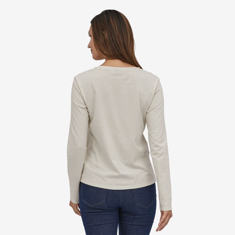 Patagonia Women's Long-Sleeved Regenerative Organic Certified™ Cotton Tee - Dyno White